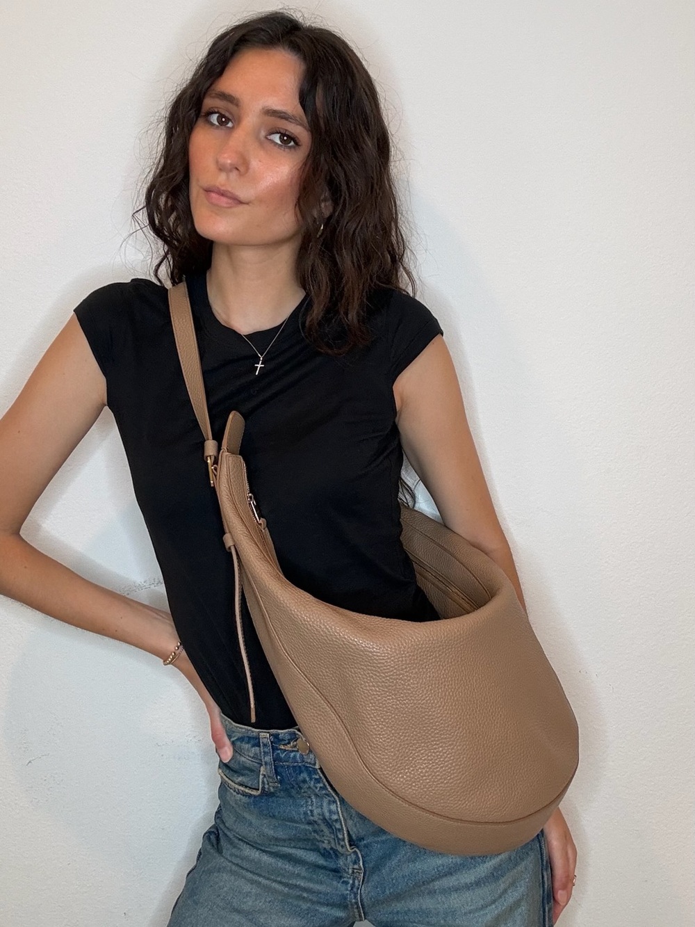 KHAITE Augustina Leather Hobo Bag